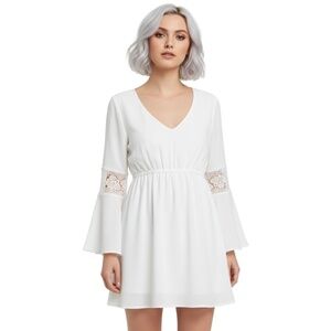 NWT STONE COLD FOX Mini Peasant Babydoll Dress with Flare Sleeves SIZE 1 - Small